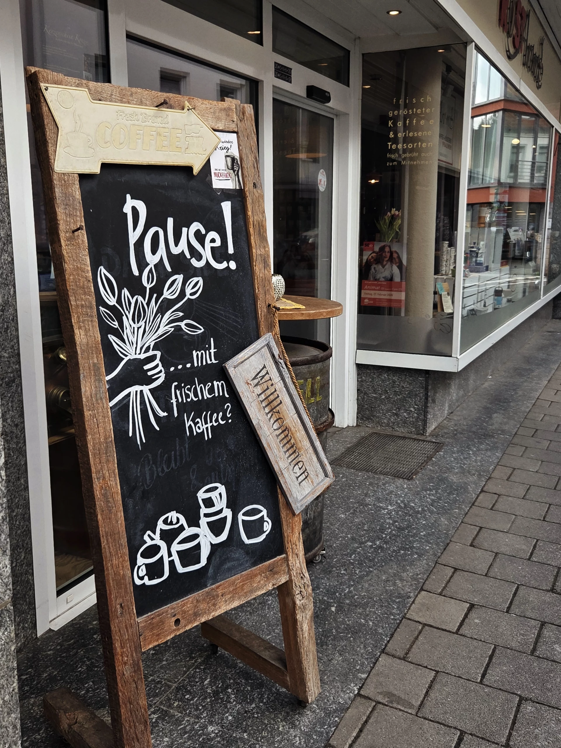 Eingangsbereich Kaffeerösterei Van den Bremt